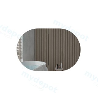 900Lx600Hx150Dmm Oval Matte Black 2PAC MDF 2 Door Shaving Cabinet