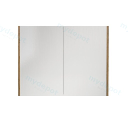 900×720×150mm Prime Oak Camden Pencil Edge Shaving Cabinet