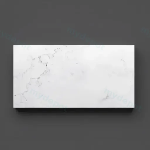 900x465x20mm Quartz Stone Top Gloss White Marble Look Silica-Free Caesarstone Benchtop