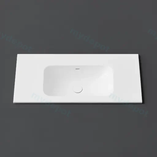 905X465X145 Matte White Chasey Solid Surface Stone Basin