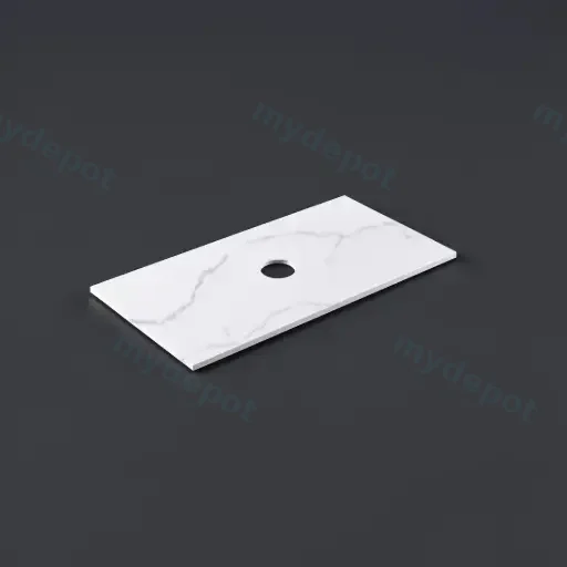 905X465X12mm Calacatta Artic White Solid Surface Stone Top