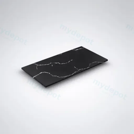 905X465X12mm Calacatta Night Solid Surface Stone Top Solid Surface Plain Slab For Custom Hole Cutting