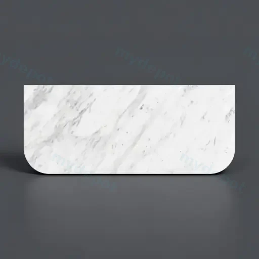 905X505X18mm Carrara White Marble Curve Stone Top