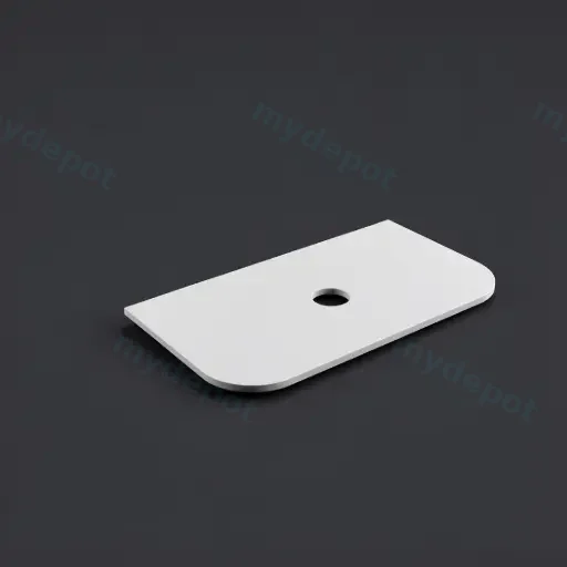 905X505X20mm Blanco White(WG034) Zero Silica Engineer Curve Stone Top