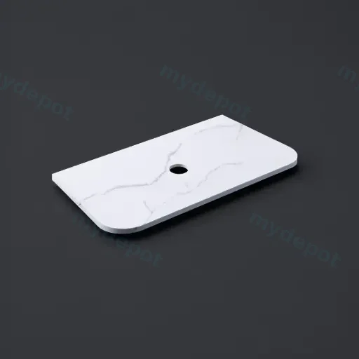 905X505X12mm Calacatta Artic White Solid Surface Stone Top