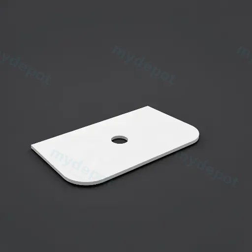 905X505X12mm Matte White Solid Surface Plain Slab Curve Stone Top