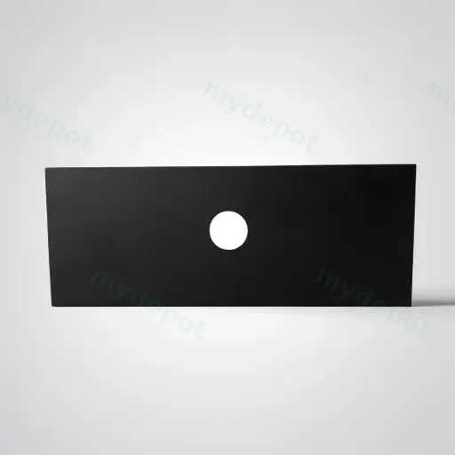 905x465x15mm Balck Zero Silica Quartz Square Corner Stone Top