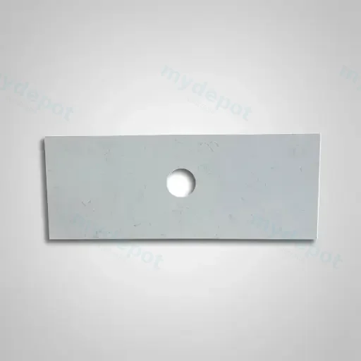 905x465x15mm Carrara White Zero Silica Quartz Square Corner Stone Top