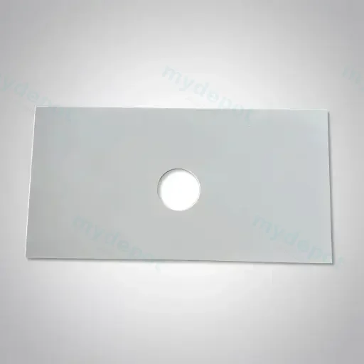 905x465x15mm Luna White Zero Silica Quartz Square Corner Stone Top