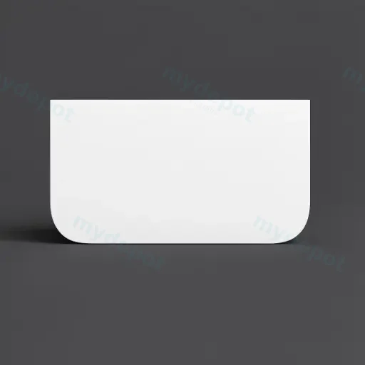 900mm Matte White Sintered Stone Top Rounded Corner Benchtop
