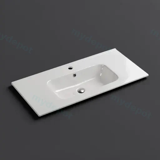910*460*175mm Gloss White Kliff Fine Ceramic Counter Top