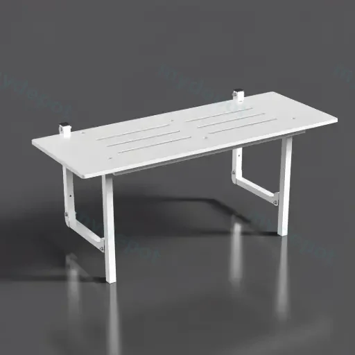 970WX395Dmm Bradley Australia Map Surface Mounted Folding Shower Seat