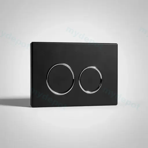 ABS Round Push Plate Black
