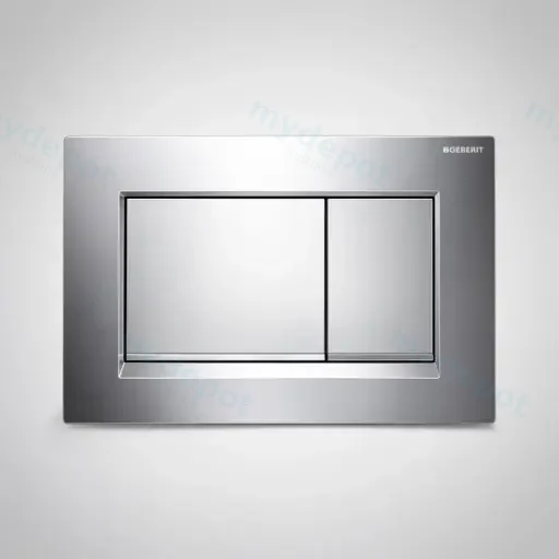 ABS Square Push Plate Chrome/Stain/Chrome 115.883.Kh.1