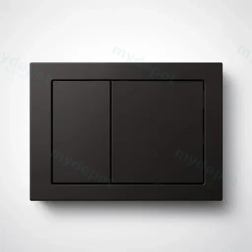 ABS Square Push Plate Matte Black