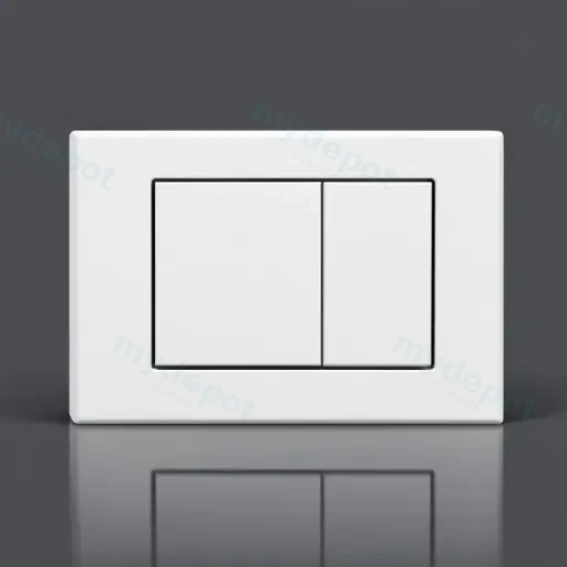 ABS Square Push Plate White