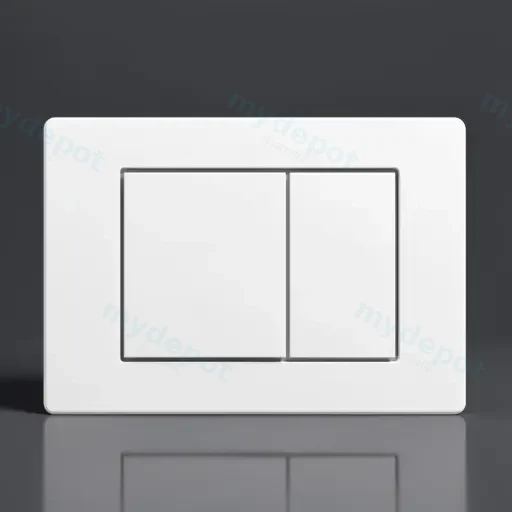 ABS Square Push Plate White