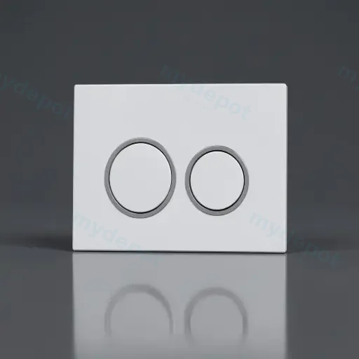 ABS Round Push Plate White
