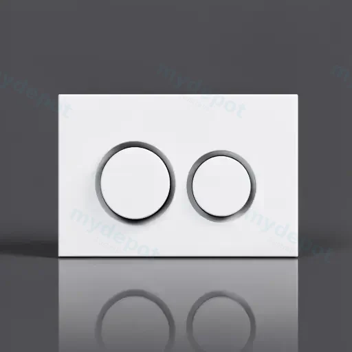 ABS Round Push Plate White