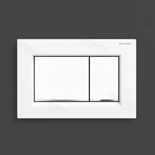 ABS Square Push Plate White/Chrome/White 115.883.Kj.1