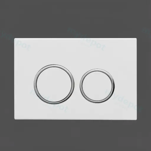 Access Plate Round Button White