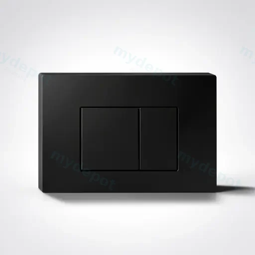 Access Plate Square Button Black