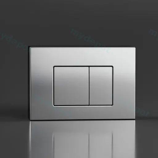 Access Plate Square Button Chrome