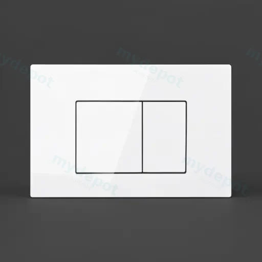 Access Plate Square Button White