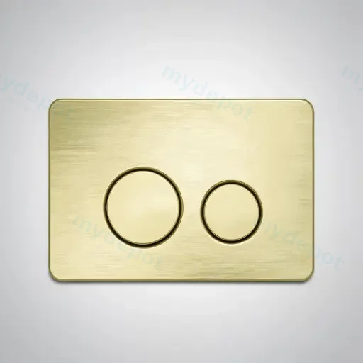 Access Plate Round Button Brushed Gold (Stainless Steel)