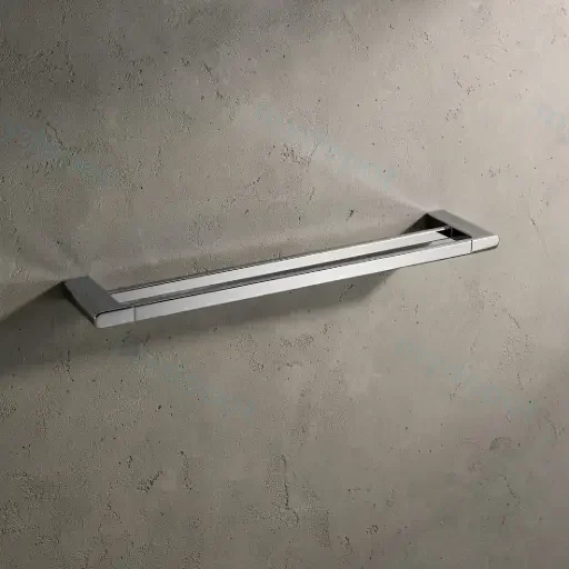 Au Chrome Double Towel Rail 600mm