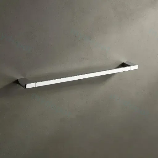 Au Chrome Single Towel Rail 600mm