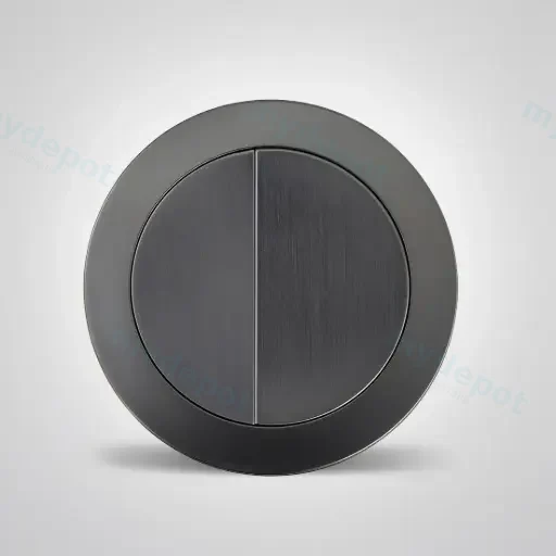 BTW Cistern Gun Metal Round Button