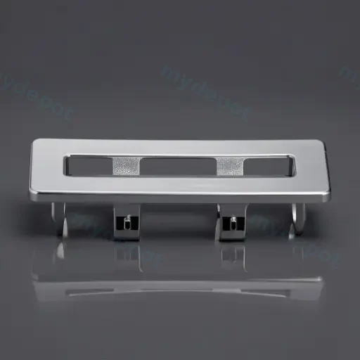 Basin Overflow Cover - Square Chrome
