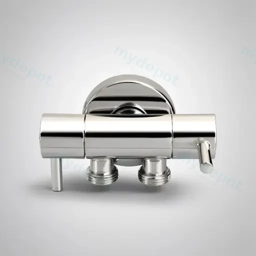 Bathroom Solid Brass Chrome Toilet Bidet Spray 1 Inlet 2 Outlet Diverter Only