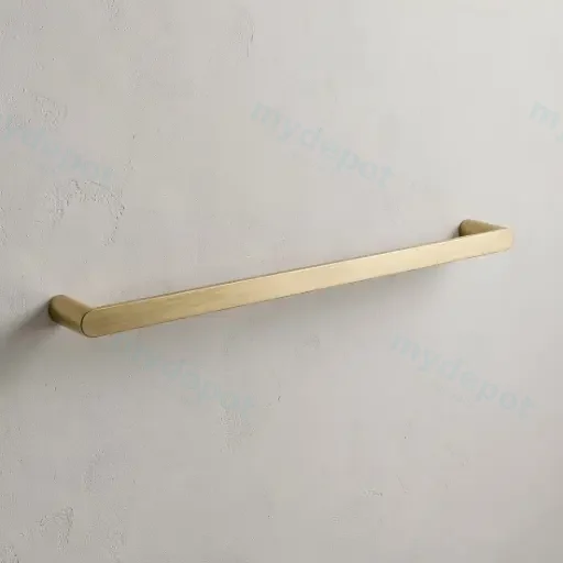 Bellino Brushed Yellow Gold 600mm Single Towel Rail