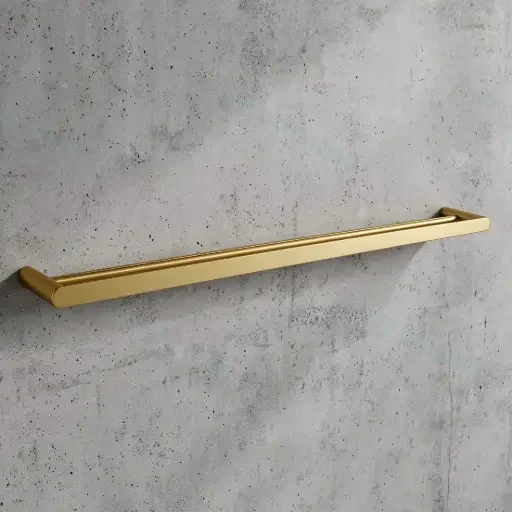 Bellino Brushed Yellow Gold 800mm Double Towel Rail
