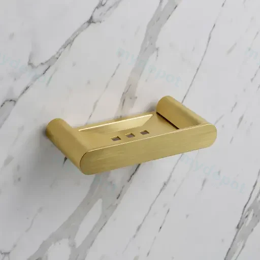 Bellino Brushed Yellow Gold Soap Dish