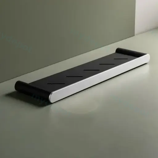 Bellino Chrome & Matte Black Shower Shelf