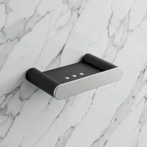 Bellino Chrome & Matte Black Soap Dish