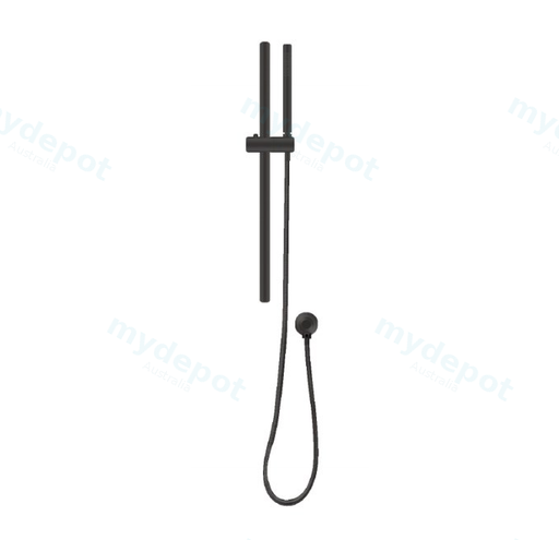Black Shower Rail With Handheld Shower