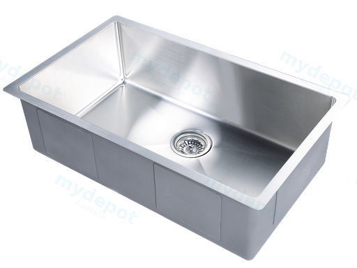 Bowl Size:720X400X230mm Overall Size:760X440X230mm Brushed Stainless Steel Kliff Hand Made Stainless Steel Sinks