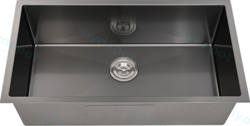 Bowl Size:720X400X230mm Overall Size:760X440X230mm Gun Metal Kliff Hand Made Stainless Steel Sinks