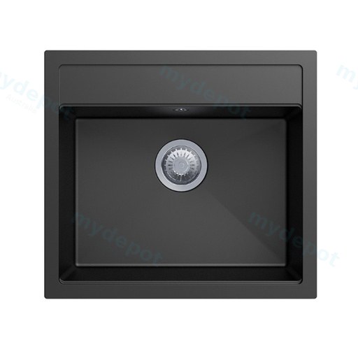 Carysil Waltz Black Single Bowl Granite Kitchen Sink 560*510mm