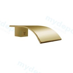 Casa Brushed Yellow Gold Waterfall Bathtub/Basin Wall Spout