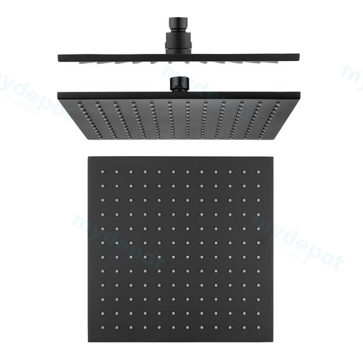 Cavallo 10″ Matte Black Soild Brass Shower Head