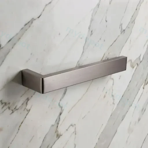 Cavallo Brushed Nickel Square Towel Rail 255mm