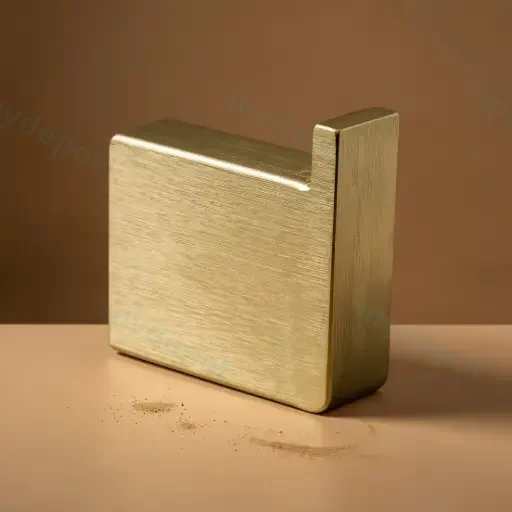 Cavallo Brushed Yellow Gold Square Robe Hook