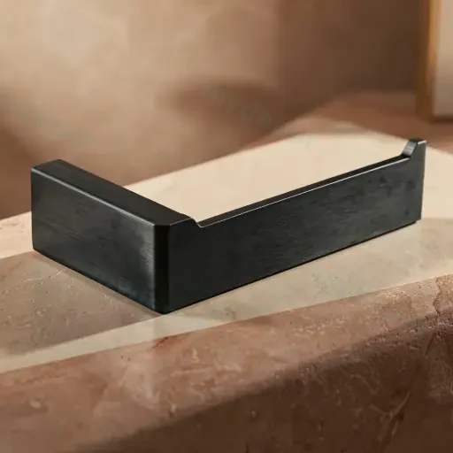 Cavallo Gun Metal Grey Square Toilet Roll Holder