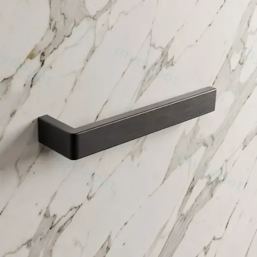 Cavallo Gun Metal Grey Square Towel Rail 255mm