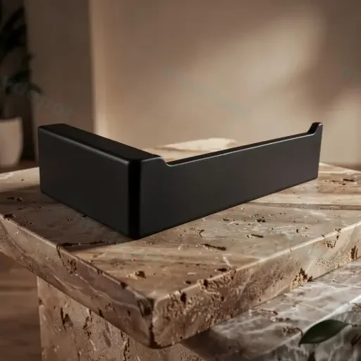 Cavallo Matte Black Square Toilet Roll Holder